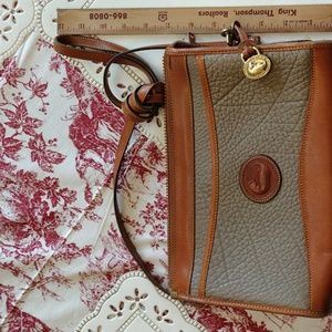 Dooney And Bourke Leather Bag In Caramel And Tan